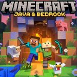Minecraft Java &Amp; Bedrock Edition Highly Compressed Pc Games Full Version A Vibrant Minecraft Scene Featuring Steve And Alex, With A Skeleton, Zombie, Pig, Chicken, And Creeper. The Background Includes A Cave Entrance, Grassy Plains, And Water. The Title &Quot;Minecraft Java &Amp; Bedrock&Quot; Is Displayed At The Top.